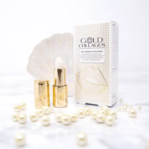 GOLD COLLAGEN Putlinamasis ir senėjimą lėtinantis lūpų balzamas GOLD COLLAGEN Putlinamasis ir senėjimą lėtinantis lūpų balzamas
