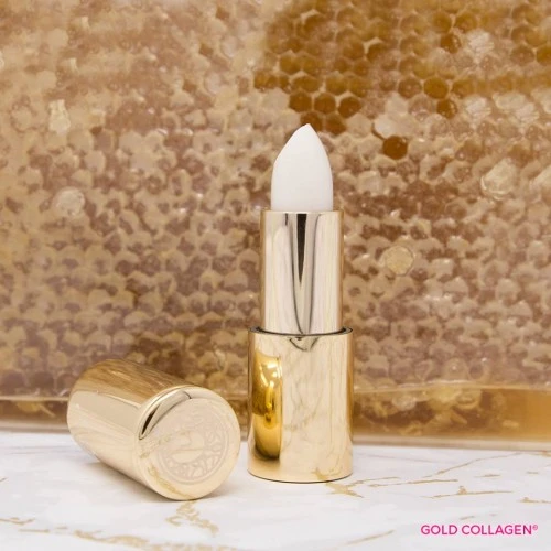 GOLD COLLAGEN Putlinamasis ir senėjimą lėtinantis lūpų balzamas GOLD COLLAGEN Putlinamasis ir senėjimą lėtinantis lūpų balzamas