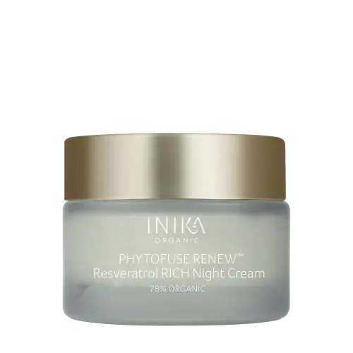 INIKA ORGANIC PHYTOFUSE RENEW Praturtintas naktinis kremas su resveratoliu, 50 ML INIKA ORGANIC PHYTOFUSE RENEW Praturtintas naktinis kremas su resveratoliu, 50 ML