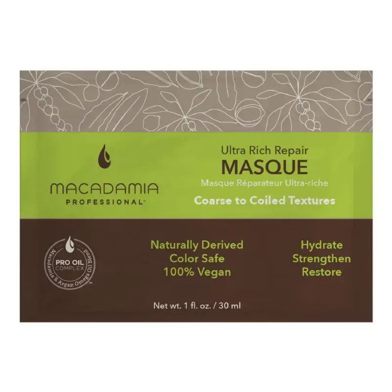 MACADAMIA Drėkinamoji kaukė sausiems, pažeistiems plaukams, 30ml MACADAMIA Drėkinamoji kaukė sausiems, pažeistiems plaukams, 30ml