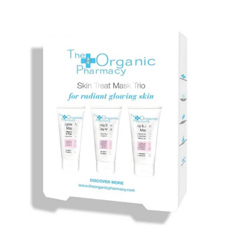 THE ORGANIC PHARMACY Kelioninis veido kaukių rinkinys „Skin Treat Mask Trio“, 3vnt THE ORGANIC PHARMACY Kelioninis veido kaukių rinkinys „Skin Treat Mask Trio“, 3vnt