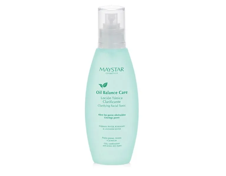MAYSTAR OIL BALANCE CLARIFYING FACIAL TONIC Valomasis Tonizuojantis losjonas riebiai ir mišriai aknės pažeistai odai, 200ml