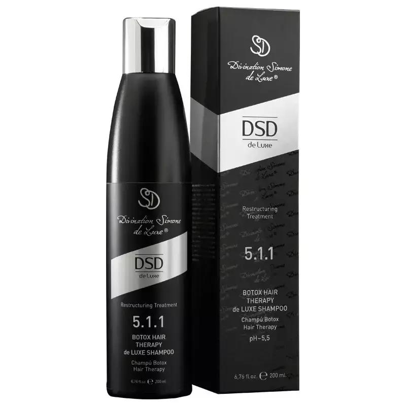 DSD Plaukų šampūnas Botox Hair Therapy de Luxe Shampoo, su botoksu 5.1.1, 200ml