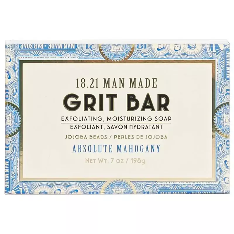 1821 MAN MADE Šveičiamasis muilas vyrams Exfoliating Bar Soap Absolute Mahogany, 198g