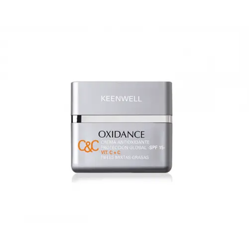 KEENWELL OXIDANCE Antioksidacinis kremas dienai su vitaminu C mišriai ir riebiai odai, SPF15, 50ml