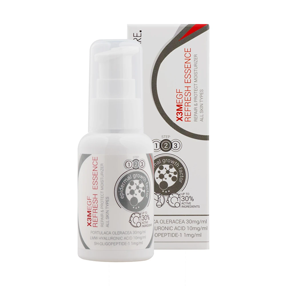 CLINICARE X3M EGF Gaivinamoji drėkinamoji esencija, 50ml CLINICARE X3M EGF Gaivinamoji drėkinamoji esencija, 50ml
