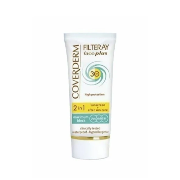 COVERDERM Apsauginis veido kremas su spalva jautriai odai SPF30 Light Beige, 50ml