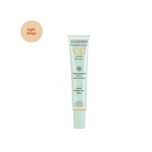 COVERDERM Koreguojamasis kremas paakiams Light Beige, 15ml COVERDERM Koreguojamasis kremas paakiams Light Beige, 15ml