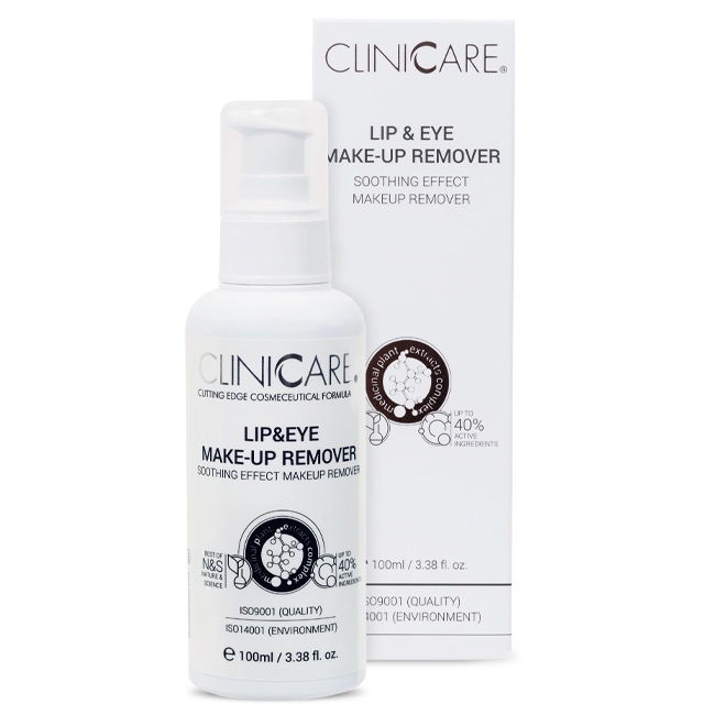 CLINICARE Akių ir lūpų makiažo valiklis, 100ml CLINICARE Akių ir lūpų makiažo valiklis, 100ml