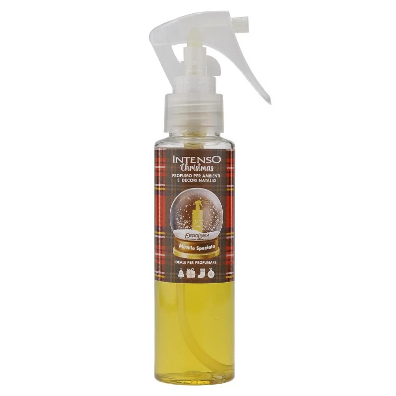 ERBOLINEA Purškiamas šventinis kvapas namams Erbolinea Christmas Mirtillo Speziato, 100ml ERBOLINEA Purškiamas šventinis kvapas namams Erbolinea Christmas Mirtillo Speziato, 100ml