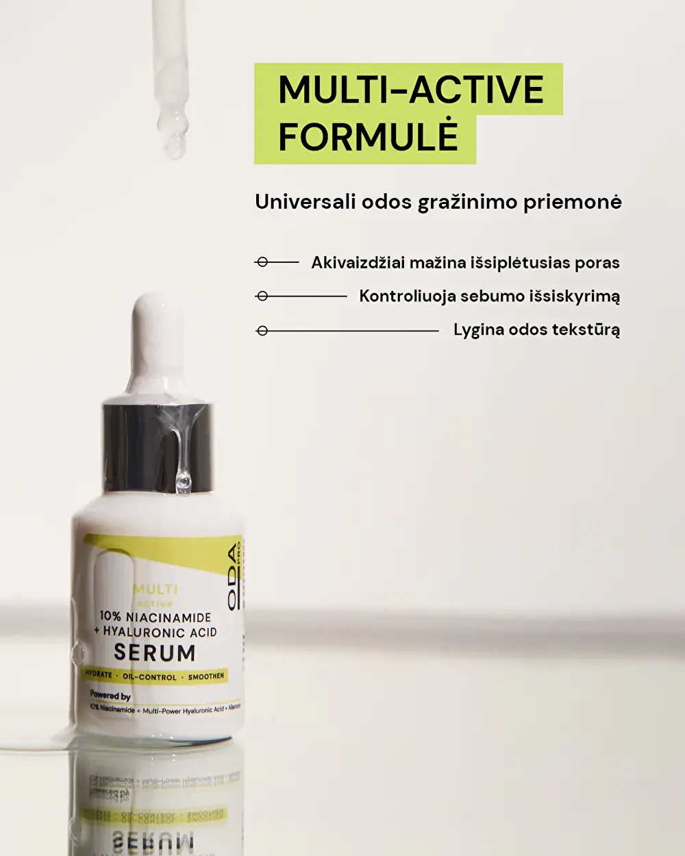 ODA PRO Niacinamido ir hialurono rūgšties serumas (10%) ODA PRO Niacinamido ir hialurono rūgšties serumas (10%)