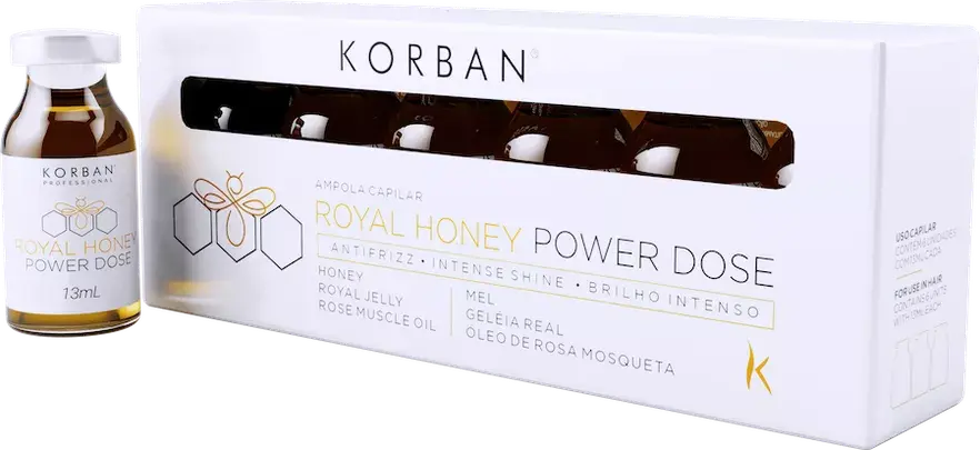 Korban Royal Honey Power Dose plaukų atstatymo procedūra