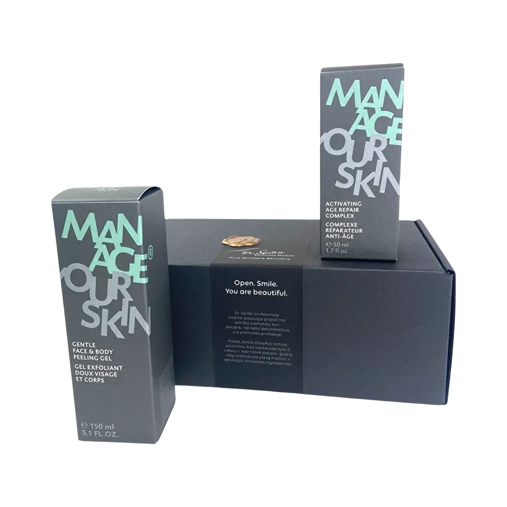 Manage Your Skin Regeneruojantis ir senėjimą stabdantis rinkinys vyrams