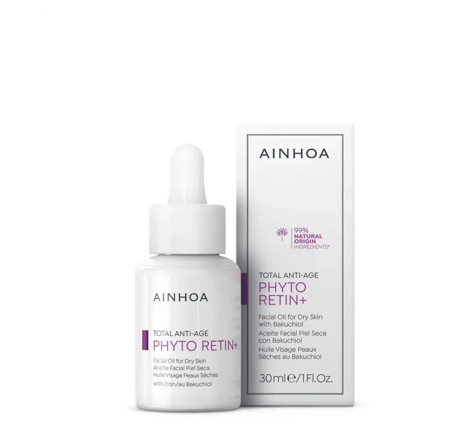 AINHOA PHYTON RETIN+ Veido aliejus sausai odai su bakučioliu