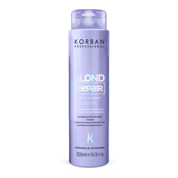 Korban Blond Repair Violet Shampoo šviesių plaukų šampūnas Korban Blond Repair Violet Shampoo šviesių plaukų šampūnas