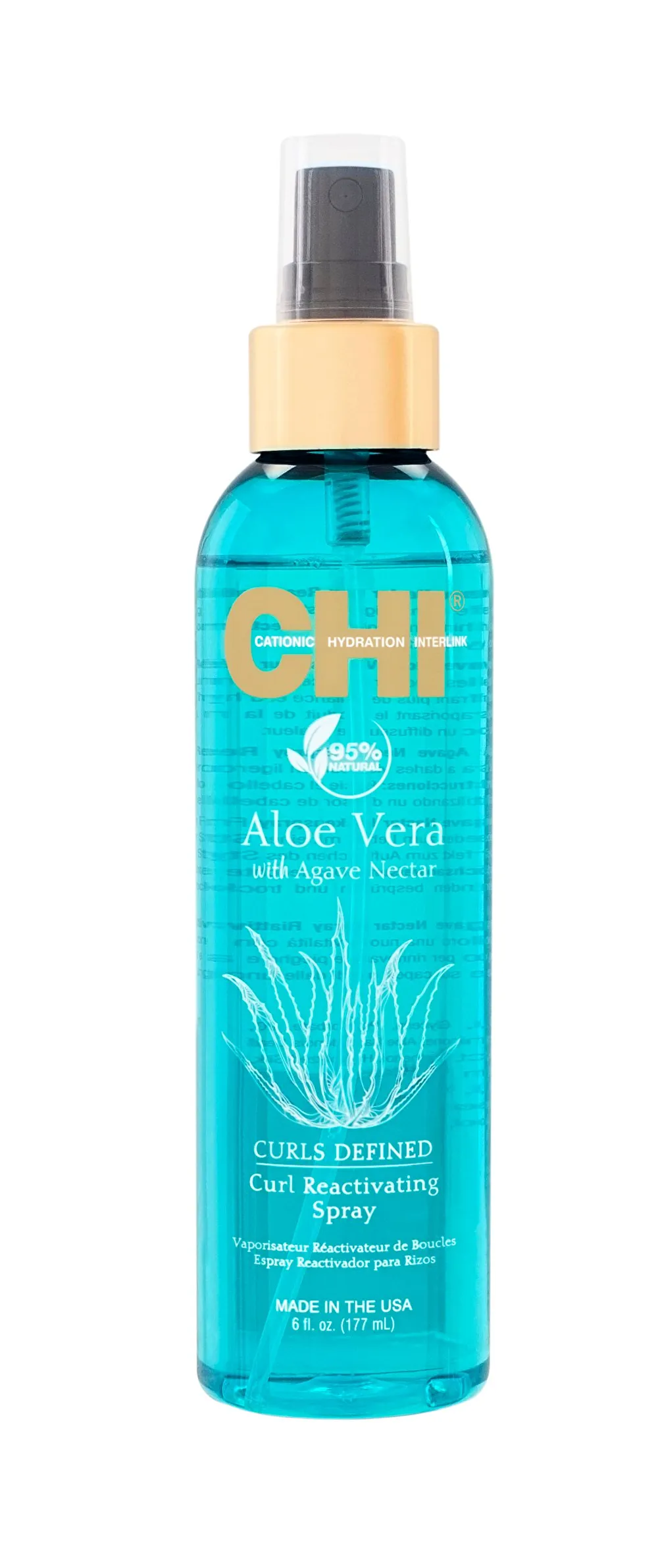 CHI ALOE VERA Garbanas išryškinantis purškiklis su alavijais ir agavų sultimis CHI ALOE VERA Garbanas išryškinantis purškiklis su alavijais ir agavų sultimis