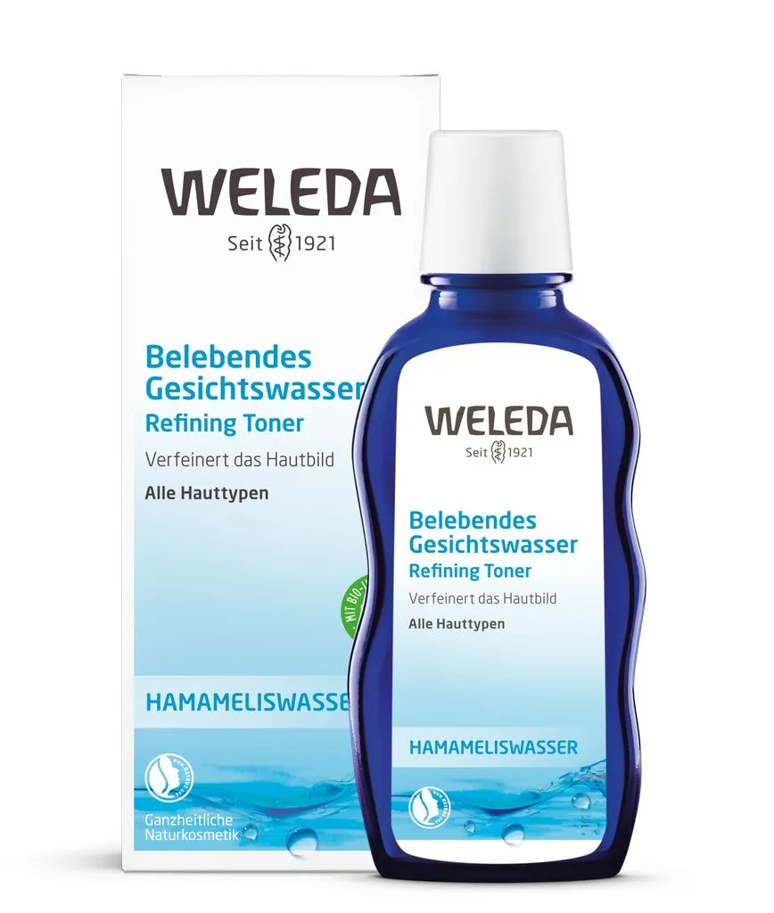 WELEDA Gaivinamasis veido tonikas su hamameliu, 100ml WELEDA Gaivinamasis veido tonikas su hamameliu, 100ml
