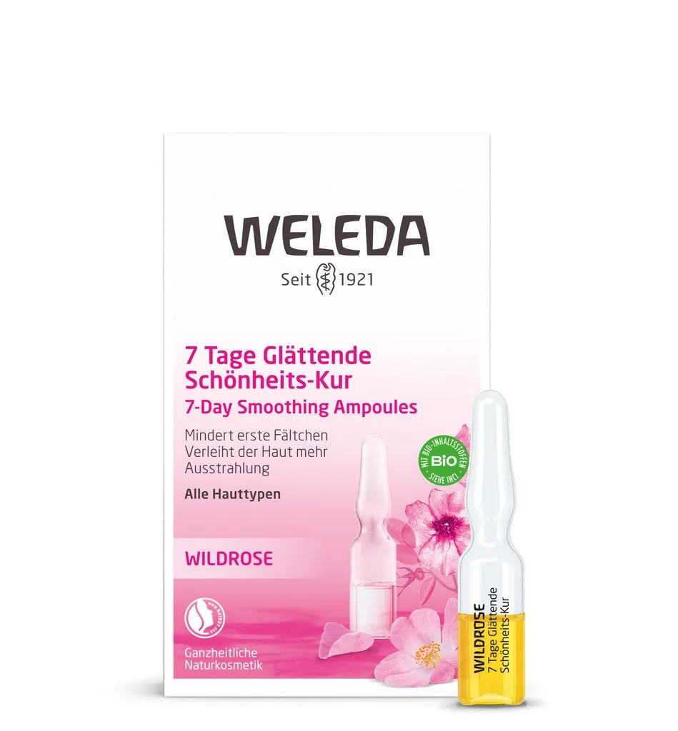 WELEDA Laukinių rožių koncentratas nuo raukšlių ampulėse, 7x0.8ml