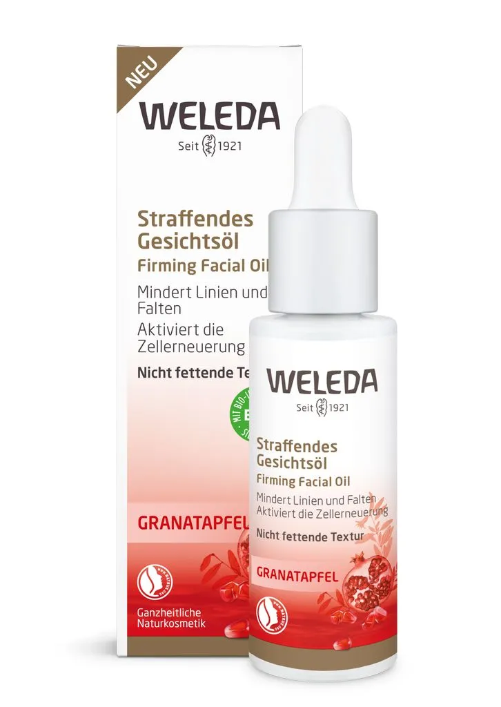 WELEDA Stangrinamasis aliejus veidui su granatais, 30ml WELEDA Stangrinamasis aliejus veidui su granatais, 30ml