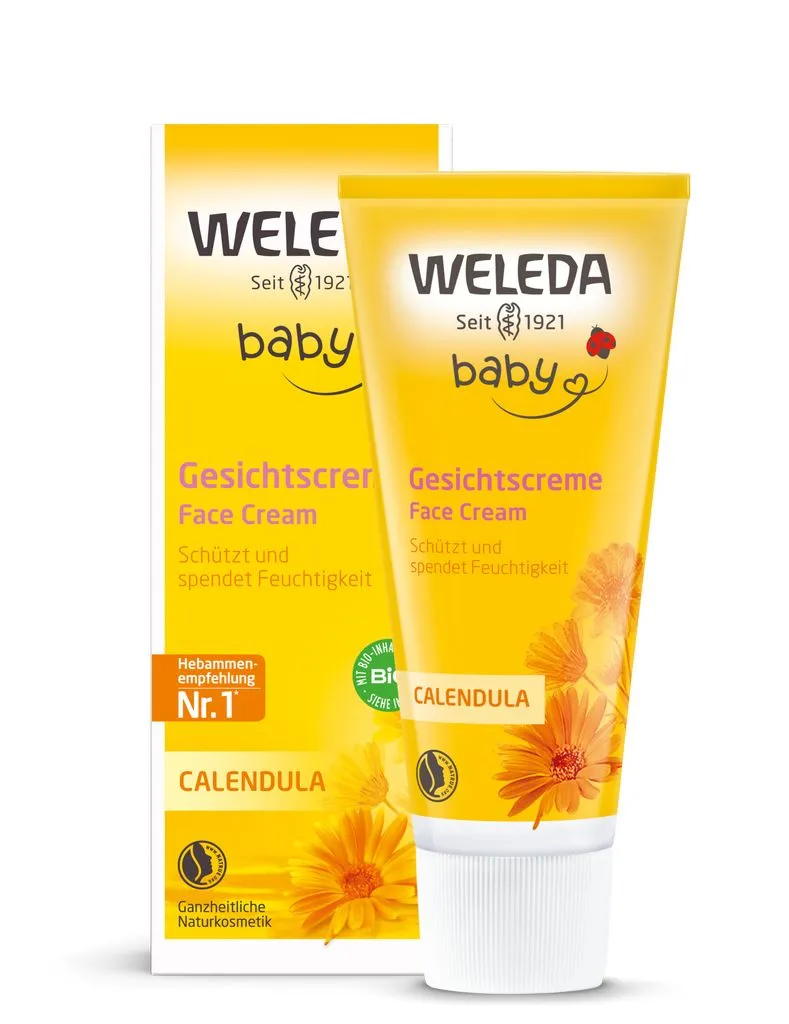 WELEDA Veido kremas su medetkomis CALENDULA BABY, 50ml WELEDA Veido kremas su medetkomis CALENDULA BABY, 50ml