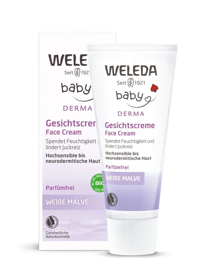 WELEDA Veido kremas su svilarožėmis WHITE MALOW, 50ml WELEDA Veido kremas su svilarožėmis WHITE MALOW, 50ml