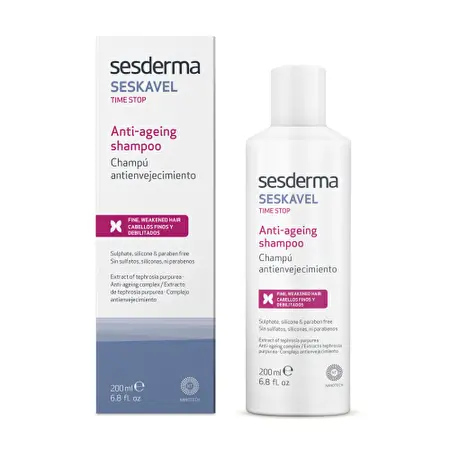 SESDERMA SESKAVEL TIME STOP Senėjimo požymius mažinantis šampūnas, 200 ml