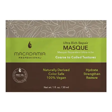 MACADAMIA Drėkinamoji kaukė sausiems, pažeistiems plaukams, 30ml