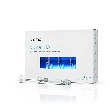 CROMA PURE HA Skysta kaukė veidui su 1.8% hialurono rūgštimi, 4x1ml