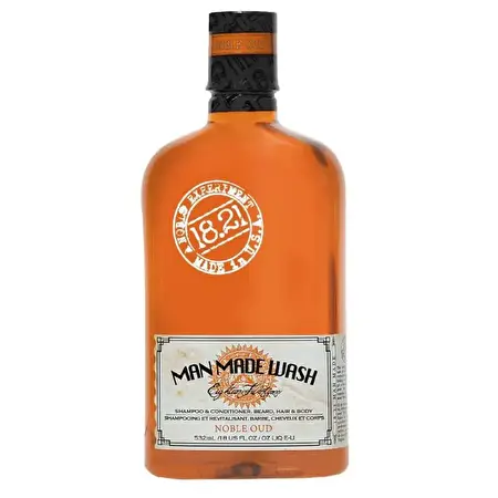 1821 MAN MADE Daugiafunkcė priemonė vyrams 3 in 1, t.y. stiprinamasis šampūnas, kondicionierius ir kūno prausiklis viename Wash Noble Oud, 532ml