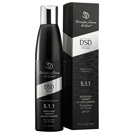 DSD Plaukų šampūnas Botox Hair Therapy de Luxe Shampoo, su botoksu 5.1.1, 200ml