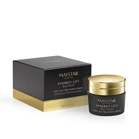 MAYSTAR SYNERGY LIFT EXCELLENCE ANTI-AGE TREATMENT CREAM Prabangus priešraukšlinis kremas su gyvačių nuodais, 50ml