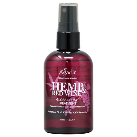 AGADIR Žvilgesio teikiantis purškiklis plaukams Hemp and Wine Gloss Spray Treatment, 118ml