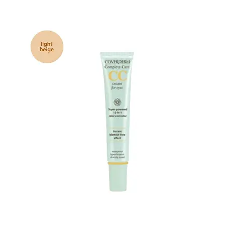 COVERDERM Koreguojamasis kremas paakiams Light Beige, 15 ml