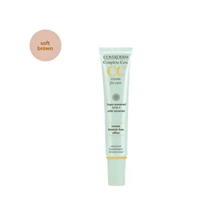 COVERDERM Koreguojamasis kremas paakiams Soft Brown, 15 ml