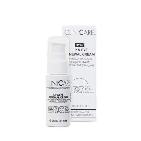 CLINICARE Atjauninantis akių ir lūpų srities kremas, 30 ml