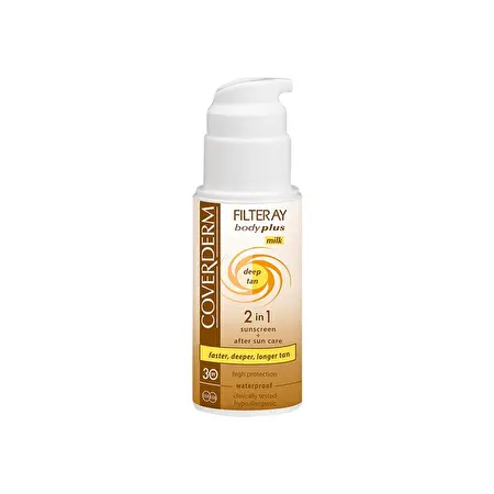 COVERDERM Pienelis greitesniam įdegiui SPF30, 100 ml