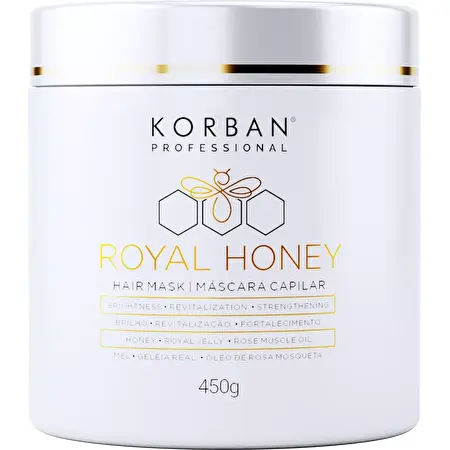 KORBAN MASK ROYAL HONEY atkuriamoji plaukų kaukė, 450 g