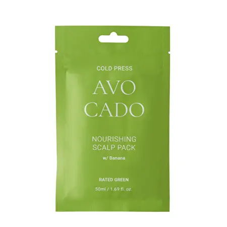 Rated Green AVO CADO Maitinanti plaukų kaukė "Cold Press Avocado Nourishing Scalp Pack w/ Banana", 50 ml