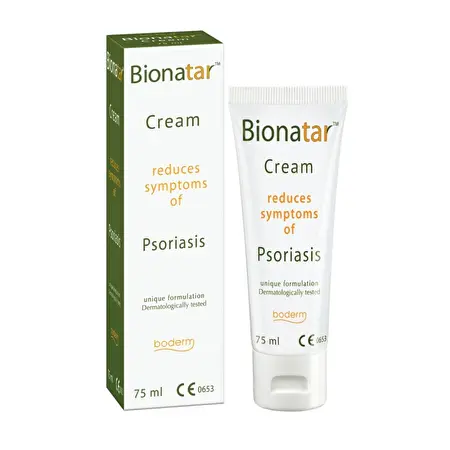 BODERM Kremas psoriazės ir seborėjinio dermatito požymiams mažinti „BIONATAR“, 75 ml