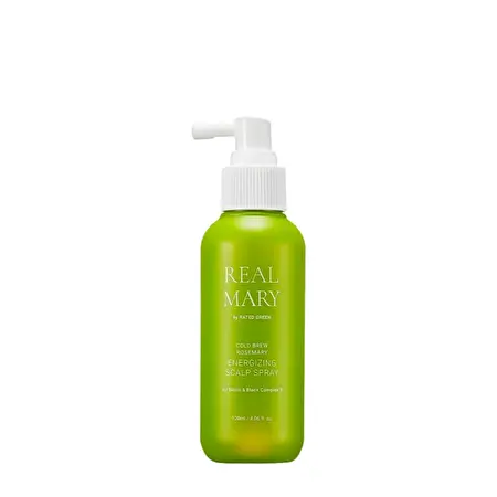 Rated Green REAL MARY Atkuriamasis plaukų purškiklis riebiems plaukams „Cold Brew Rosemary Energizing Scalp Spray“, 120 ml