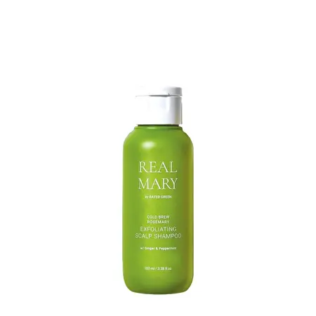 Rated Green REAL MARY Galvos odą valantis šampūnas „Cold Brew Rosemary Exfoliating Scalp Shampoo“, 100 ml