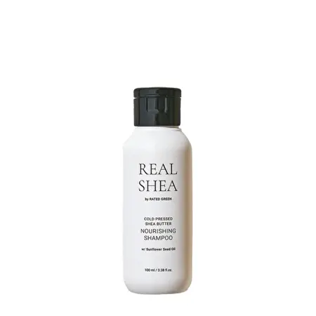 Rated Green REAL SHEA Maitinamasis šampūnas „Cold Pressed Shea Butter Nourishing Shampoo“, 100 ml