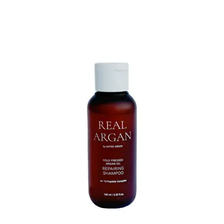 Rated Green REAL ARGAN Atstatomasis šampūnas "Cold Pressed Argan Oil Repairing Shampoo", 100 ml