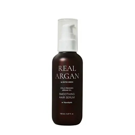 Rated Green REAL ARGAN Glotninantis serumas plaukams su Argano aliejumi „Cold Pressed Argan Oil Smoothing Hair Serum“, 150 ml