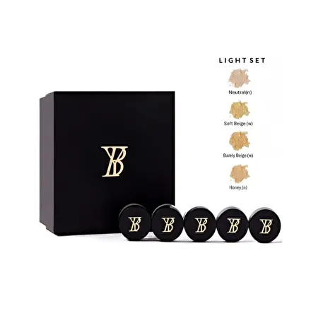 YOUNGBLOOD Mini birių mineralinių makiažo pagrindų rinkinys, Light, 5 x 0,7g