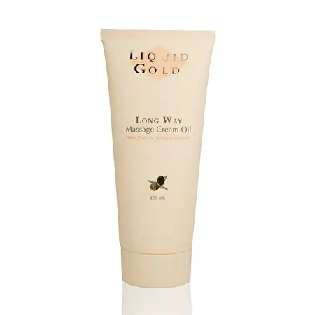 ANNA LOTAN LIQUID GOLD kremas-aliejus masažui su šaltalankių aliejumi, 200ml