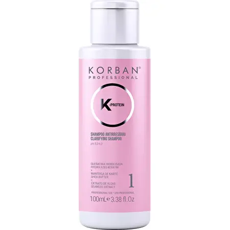 Korban K-Protein Clarifying Shampoo -1 valomasis plaukų šampūnas, 100 ml