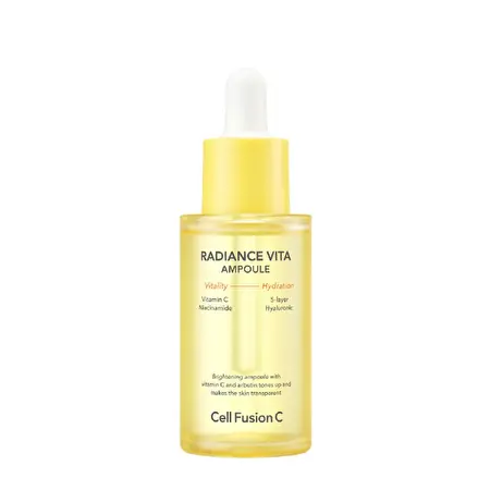 CELL FUSION C Radiance Vita Ampoule - Skaistinantis serumas su vitaminu C, arbutinu ir hialurono rūgštimis, 30ml