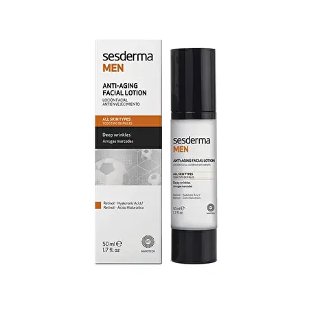 SESDERMA MEN odos senėjimo požymius mažinantis losjonas, 50 ml