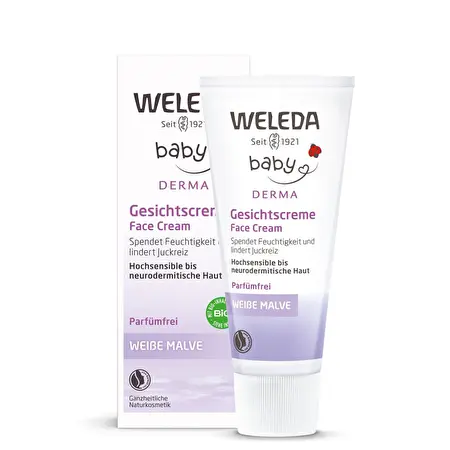 WELEDA Veido kremas su svilarožėmis WHITE MALOW, 50ml